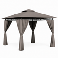 Tonnelle de Jardin Gris Anthracite 3 × 4 m