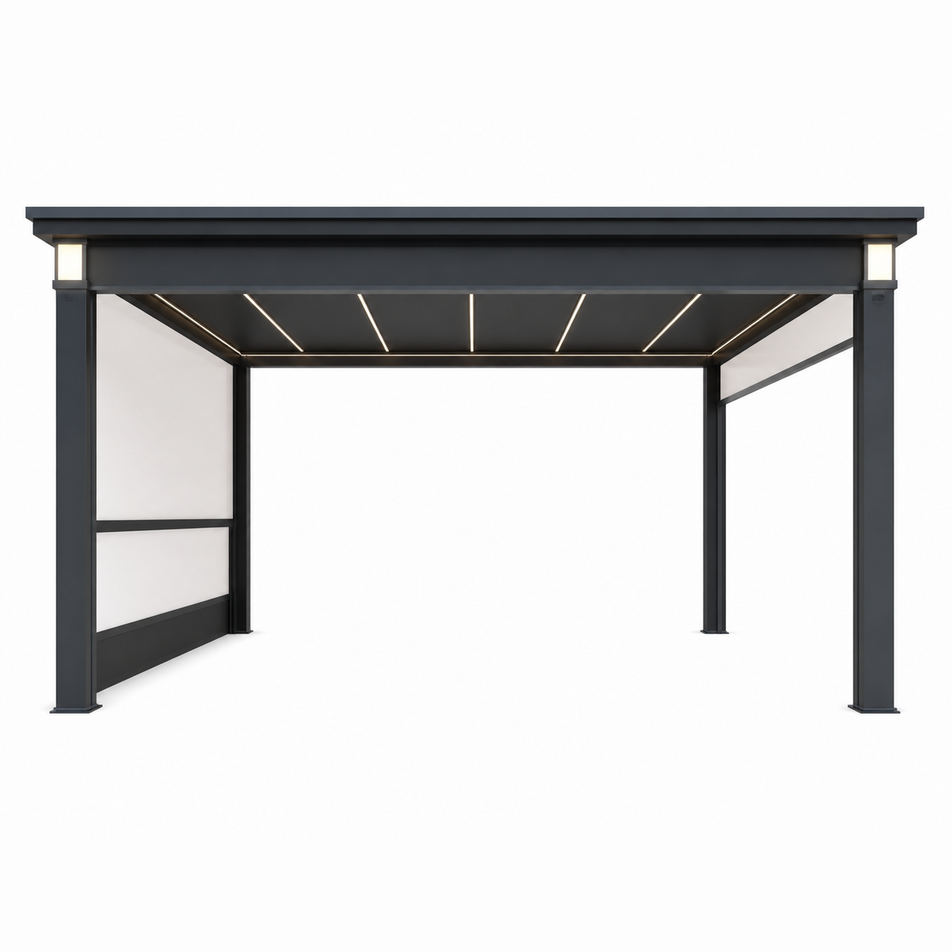 Pergola Aluminium Motorisée Anthracite 3x3 m
