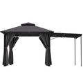 Tonnelle de Jardin Noir 3 × 4,70 m